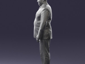 fat man suit with striped tie 0505 3d print ready Modelo de Impressão 3D