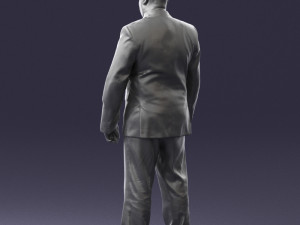 fat man suit with striped tie 0505 3d print ready Modelo de Impressão 3D