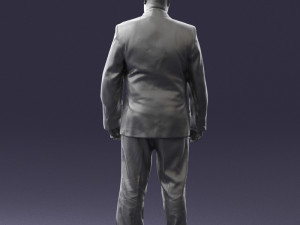 fat man suit with striped tie 0505 3d print ready Modelo de Impressão 3D