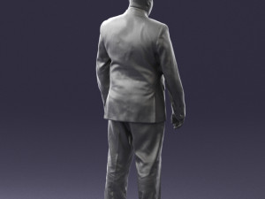 fat man suit with striped tie 0505 3d print ready Modelo de Impressão 3D