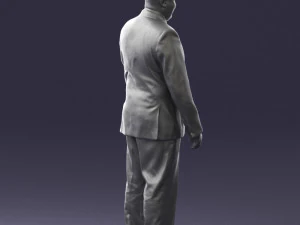 fat man suit with striped tie 0505 3d print ready 3D Print Model