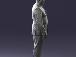 fat man suit with striped tie 0505 3d print ready Modelo de Impressão 3D