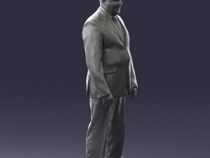 fat man suit with striped tie 0505 3d print ready Modelo de Impressão 3D