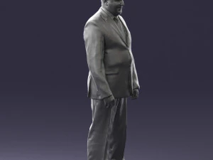 fat man suit with striped tie 0505 3d print ready 3D Print Model