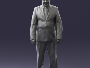 fat man suit with striped tie 0505 3d print ready Modelo de Impressão 3D