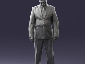 fat man suit with striped tie 0505 3d print ready 3D Print Model