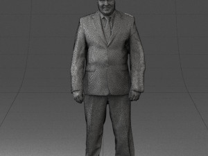 fat man suit with striped tie 0505 3d print ready Modelo de Impressão 3D