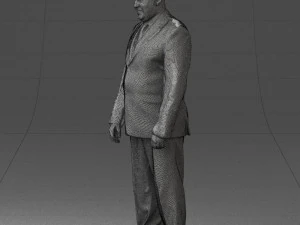 fat man suit with striped tie 0505 3d print ready 3D Print Model