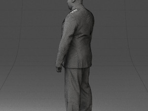 fat man suit with striped tie 0505 3d print ready Modelo de Impressão 3D