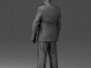 fat man suit with striped tie 0505 3d print ready 3D Print Model