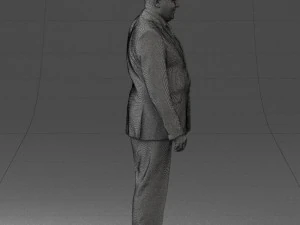 fat man suit with striped tie 0505 3d print ready 3D Print Model