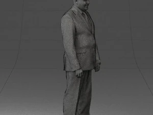 fat man suit with striped tie 0505 3d print ready 3D Print Model