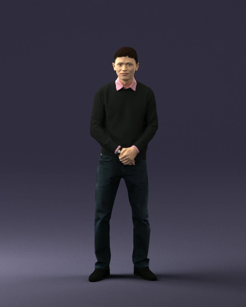 boy in pink shirt 0504 3d print ready 3D Print Model .c4d .max .obj .3ds .fbx .stl .blend