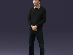 boy in pink shirt 0504 3d print ready 3D Print Model