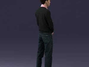 boy in pink shirt 0504 3d print ready 3D Print Model