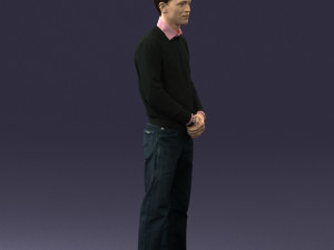 boy in pink shirt 0504 3d print ready 3D-Druckmodell
