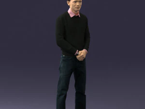 boy in pink shirt 0504 3d print ready 3D Print Model