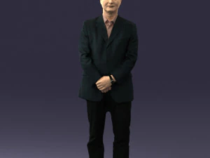 costume ray&eacute; fonc&eacute; homme 0502 Modèle 3D