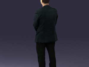 man dark striped suit 0502 3d print ready 3D-Druckmodell