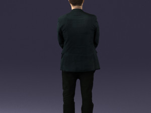 man dark striped suit 0502 3d print ready 3D-Druckmodell