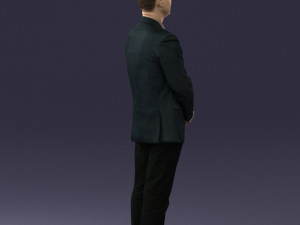 man dark striped suit 0502 3d print ready 3D-Druckmodell