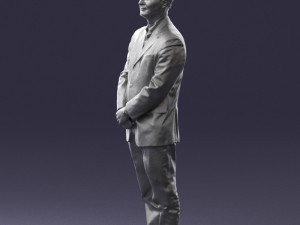 man dark striped suit 0502 3d print ready 3D-Druckmodell