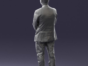 man dark striped suit 0502 3d print ready 3D-Druckmodell