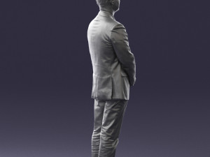 man dark striped suit 0502 3d print ready 3D-Druckmodell