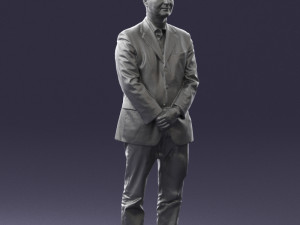 man dark striped suit 0502 3d print ready 3D-Druckmodell