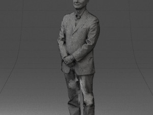 man dark striped suit 0502 3d print ready 3D-Druckmodell