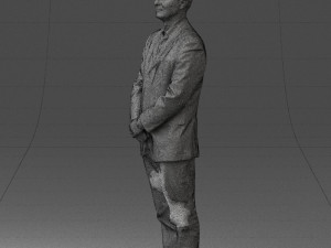 man dark striped suit 0502 3d print ready 3D-Druckmodell