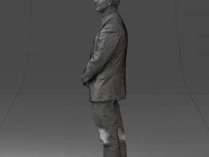 man dark striped suit 0502 3d print ready 3D-Druckmodell