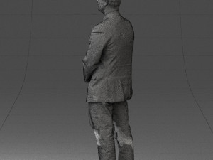 man dark striped suit 0502 3d print ready 3D-Druckmodell