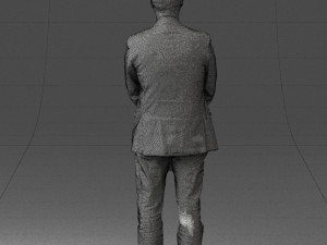 man dark striped suit 0502 3d print ready 3D-Druckmodell