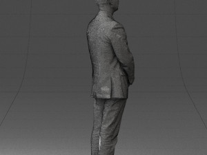 man dark striped suit 0502 3d print ready 3D-Druckmodell