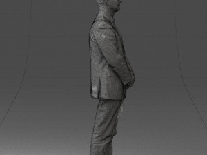 man dark striped suit 0502 3d print ready 3D-Druckmodell