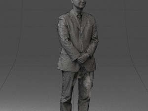 man dark striped suit 0502 3d print ready 3D-Druckmodell