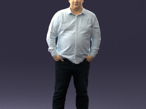 fat man shirt outside 0498 Modelo 3D