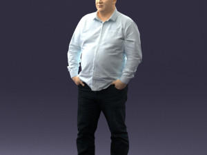 fat man shirt outside 0498 3D Модель