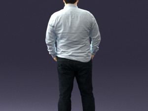 fat man shirt outside 0498 3D Модель