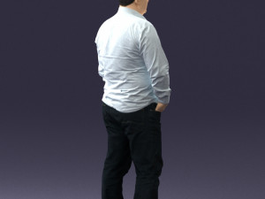 fat man shirt outside 0498 3D Модель