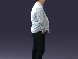 fat man shirt outside 0498 3D Модель