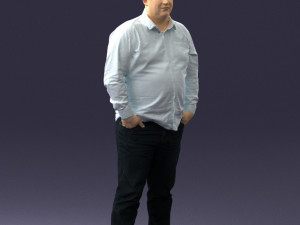 fat man shirt outside 0498 3D Модель