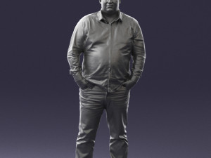 fat man shirt outside 0498 3D Модель