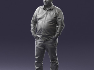 fat man shirt outside 0498 3D Модель