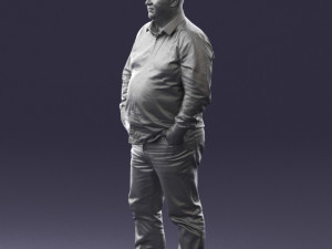fat man shirt outside 0498 3D Модель