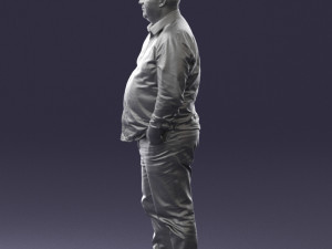 fat man shirt outside 0498 3D Модель