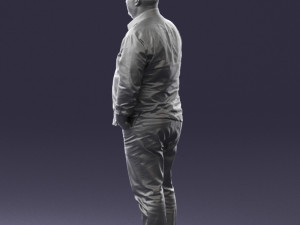 fat man shirt outside 0498 3D Модель