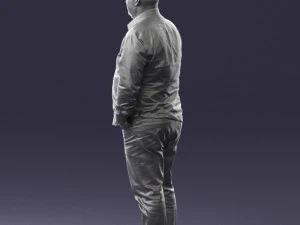 fat man shirt outside 0498 3D Model