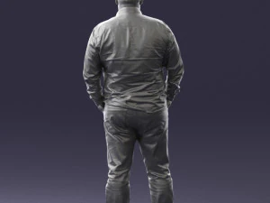 fat man shirt outside 0498 3D Model